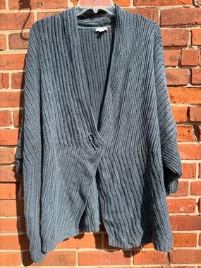 J. Jill Ribbed Open-Front Cardigan in Periwinkle